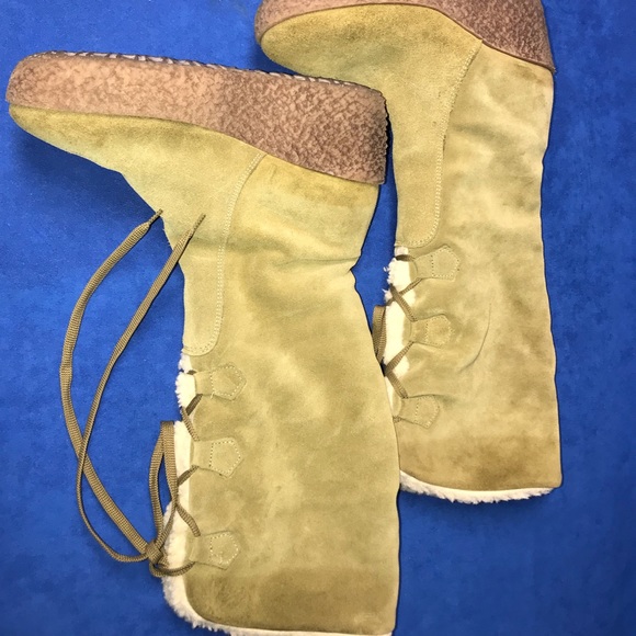 Michael Kors suede and shearling lined tall boots - Picture 7 of 8